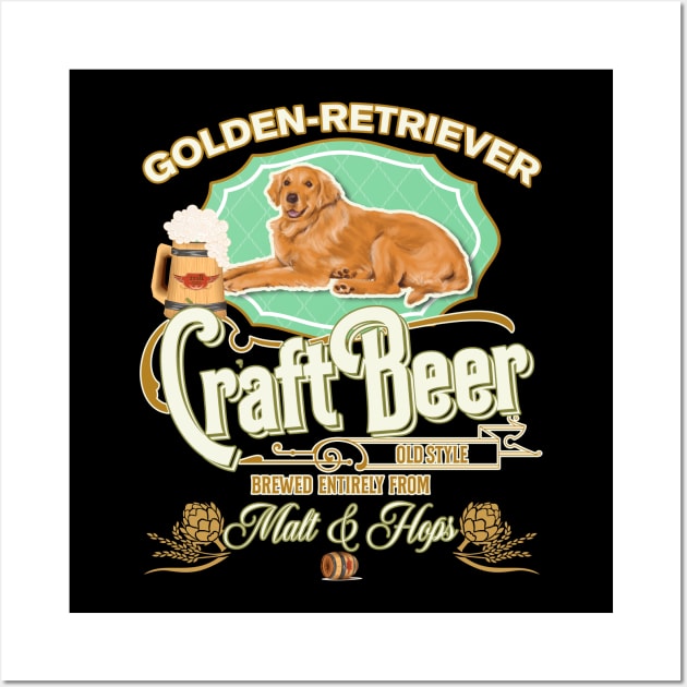 Golden Retriever Gifts - Beer Dog lover Wall Art by StudioElla